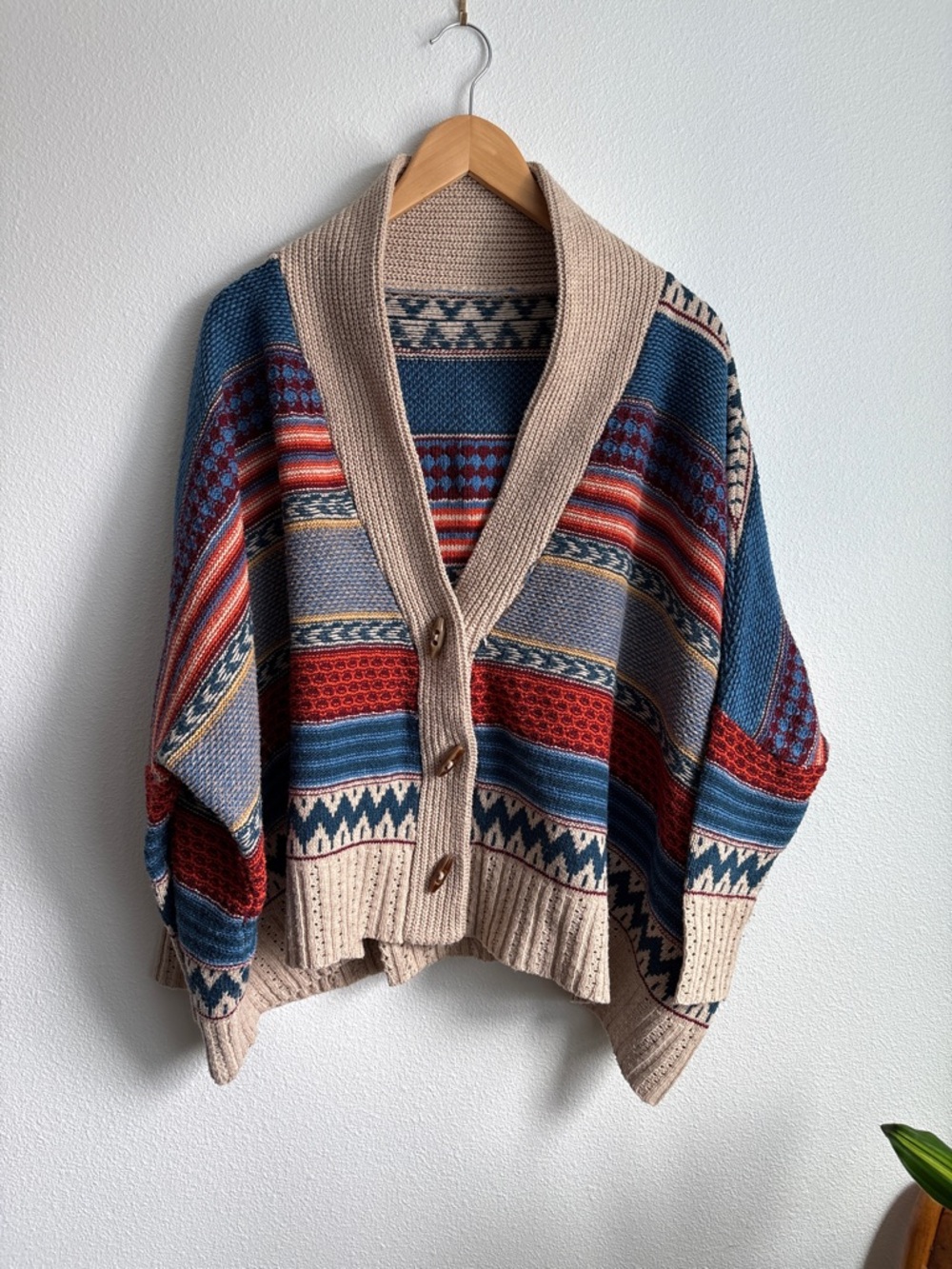 Women’s Multicolored Southwestern Aztec Knit Cardigan Sweater